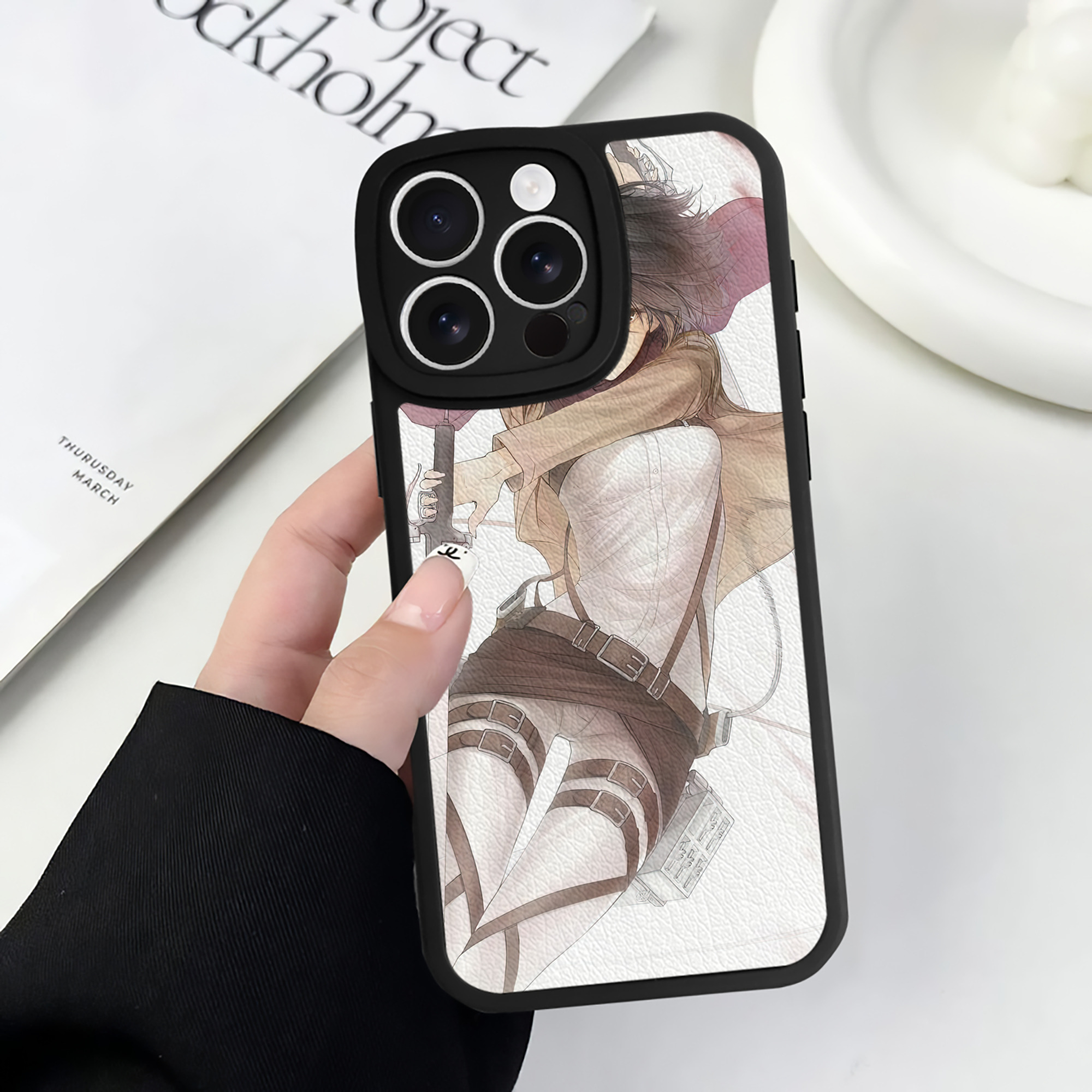 （画像用） 進撃の巨人 Attack on Titan 【iPhone 16シリーズ対応】シリコンスマホケース（レザー調） 材質：シリコン
